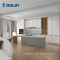 Lacquer Finish Cabinets Luxury European design lacquer kitchen cabinets with island Supplier